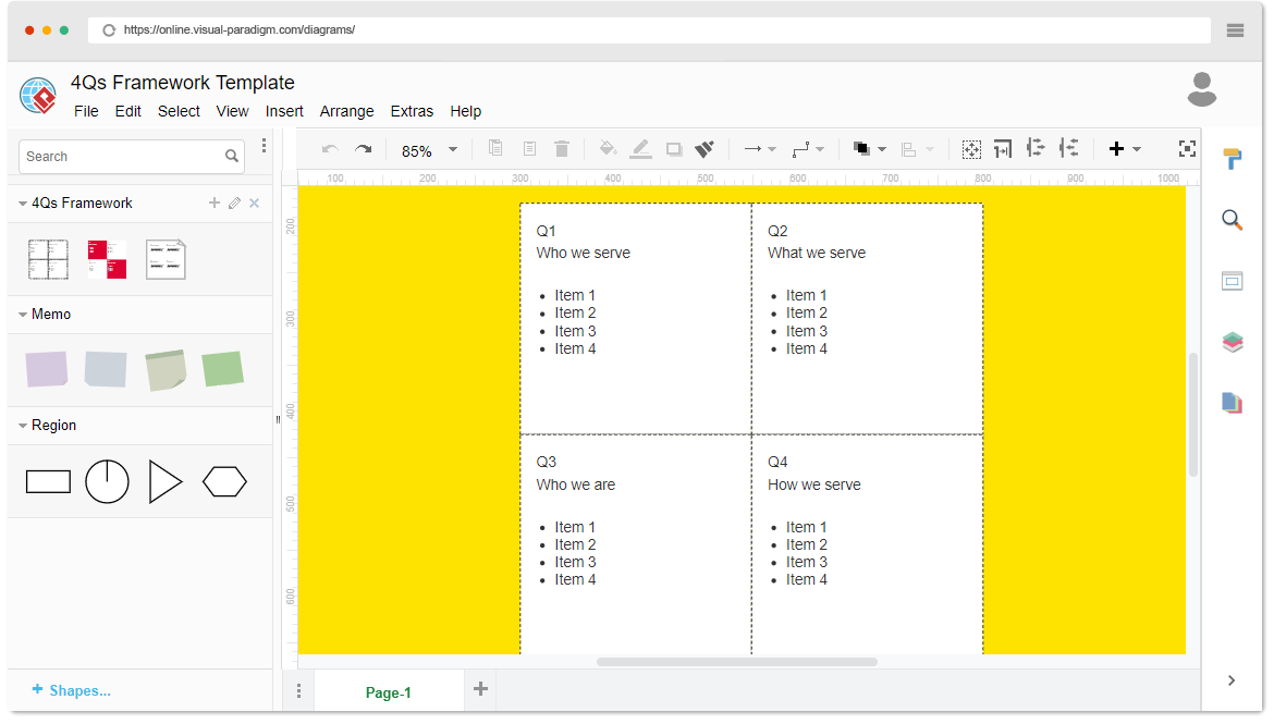 4Qs Framework Template