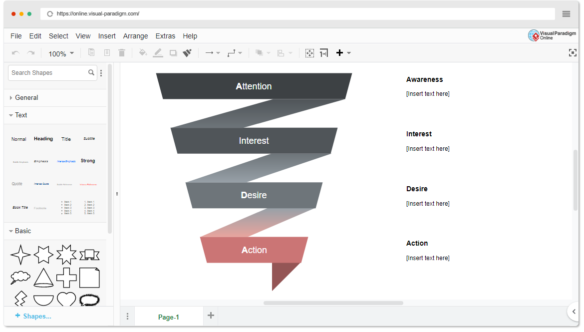 AIDA Funnel Template