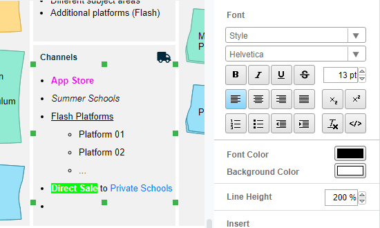 Use rich-formatted text