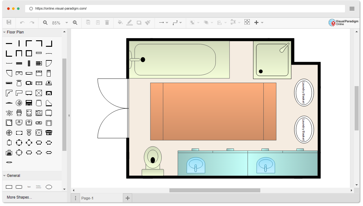 Free Bathroom Floor Plan Template