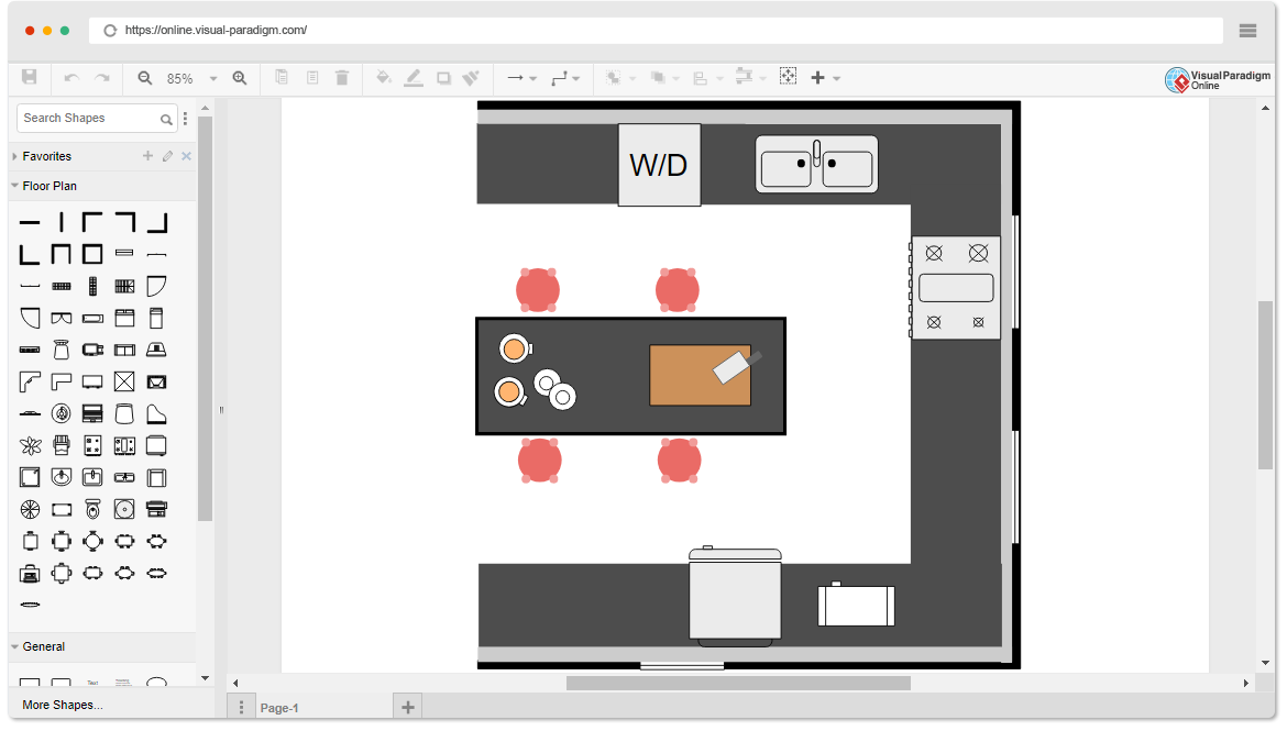 Free Kitchen Floor Plan Template
