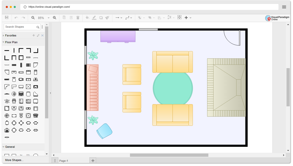 Free Living Room Floor Plan Template
