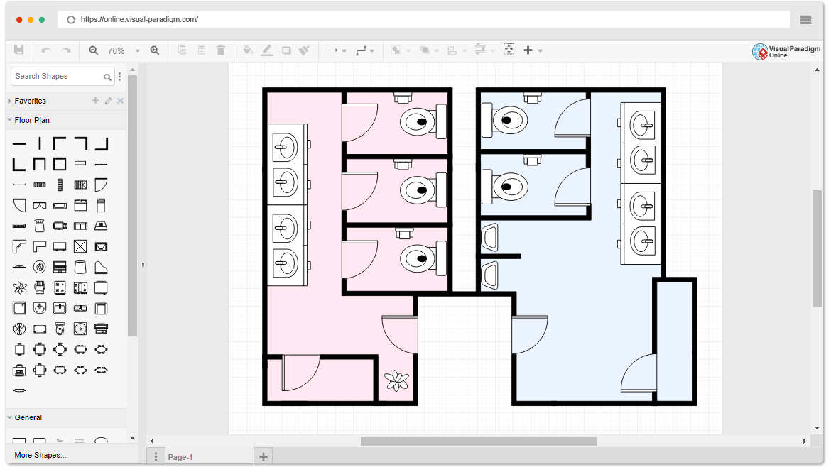 Free Restroom Floor Plan Template