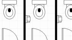 Modelo de planta de casa de banho: Casa de banho pública com uma única casa de banho (desenhada com o software de planta baixa online)