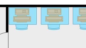 Work office floorplan template: Starter Office Plan (Drawn with the online Floor Plan software)