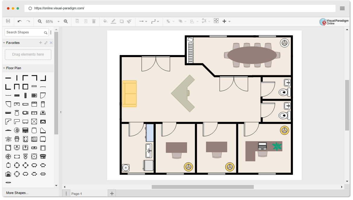 Free Work Office Floor Plan Template