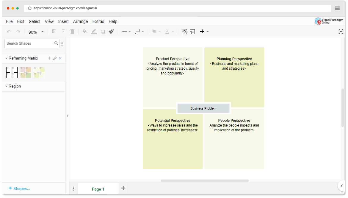 Reframing Matrix Template