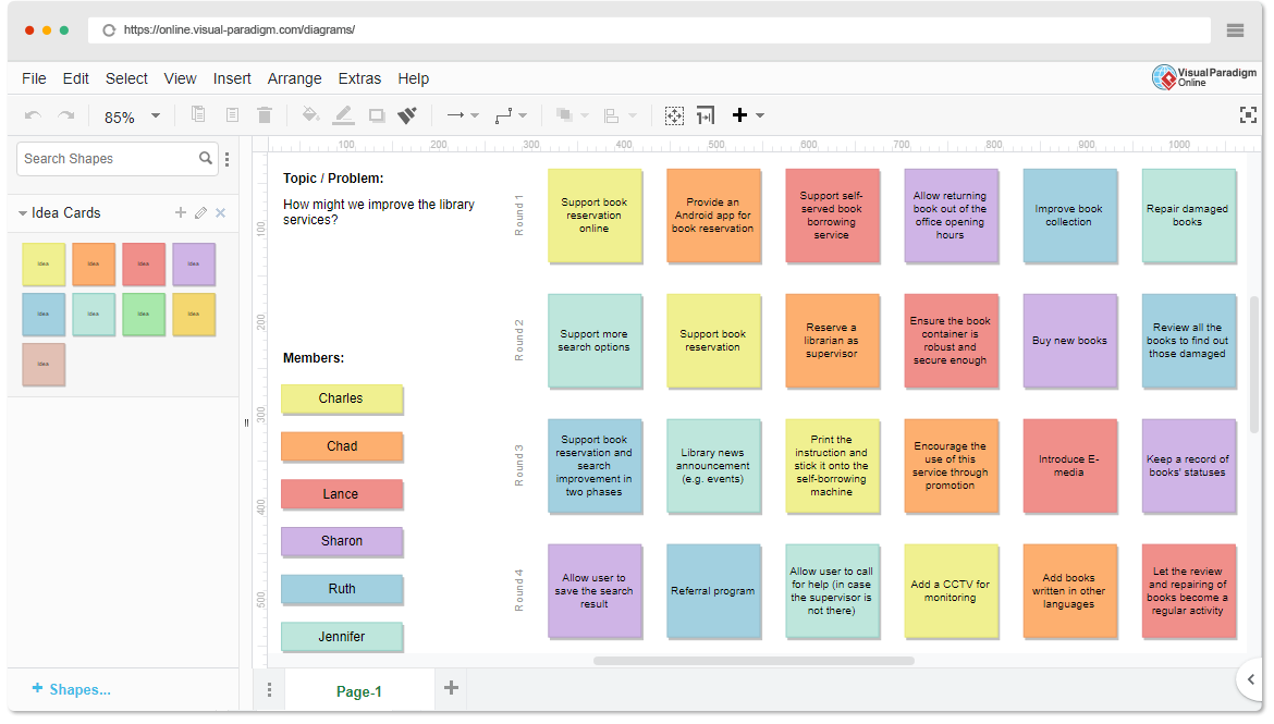 Round-Robin Brainstorming Tool