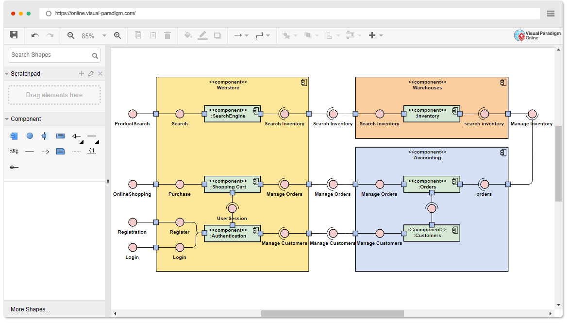Online Component Diagram Tool