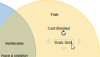 Quick insertion of text in Venn Diagram