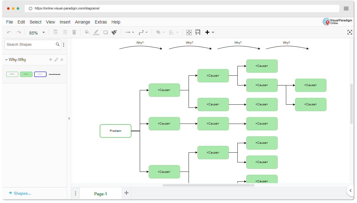 Why-Why Diagram Template