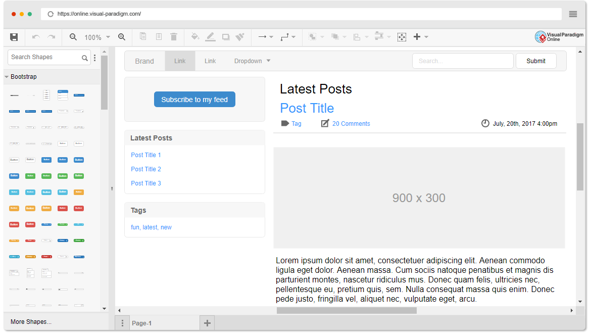 Bootstrap Wireframe Software