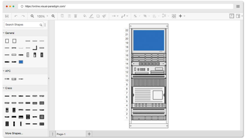 Rack Diagram with Monitor