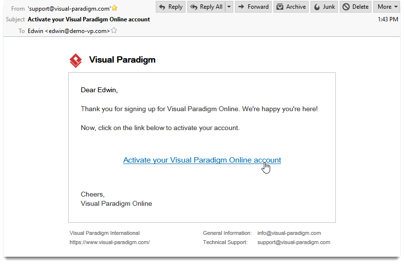Activating VP Online account
