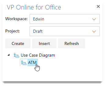 Selecting diagram to edit