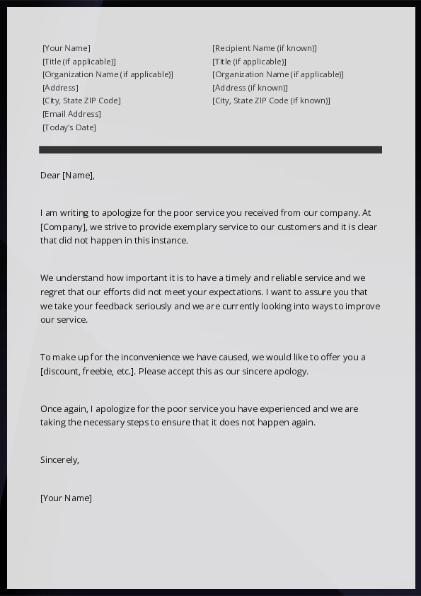 Business Apology