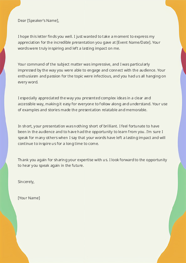 Compliment or Praise a Speaker