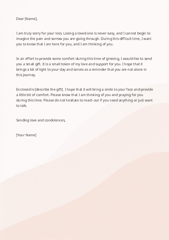 Send a Gift With a Sympathy Letter 2