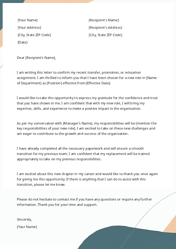 Confirm a Transfer, Promotion, or Relocation Assignment