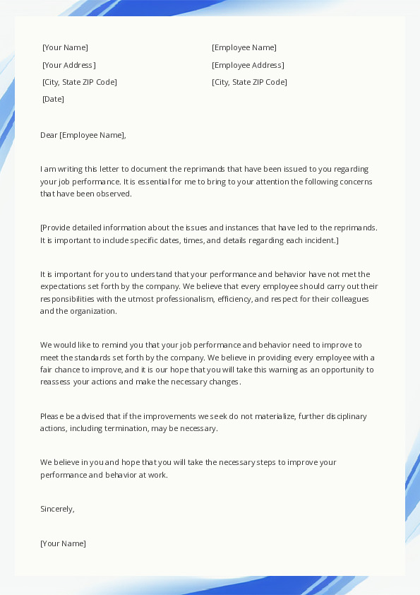 Document Employee Reprimands