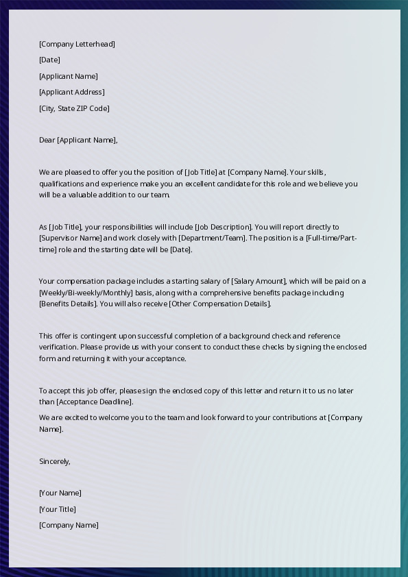 Job-offer Letters