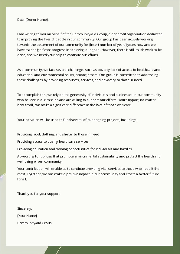 Community-aid group