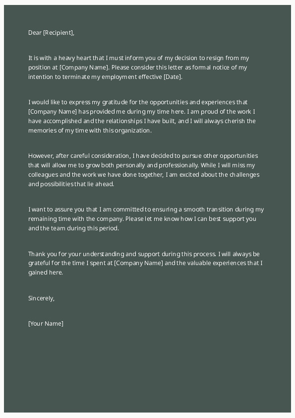 Termination Letter