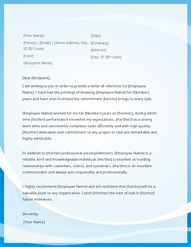 Reference Letter