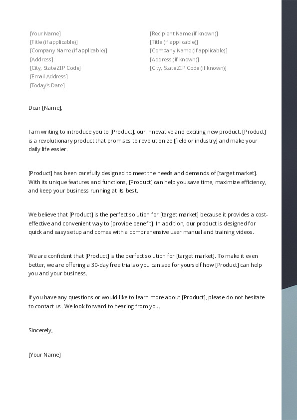 Sales Letter