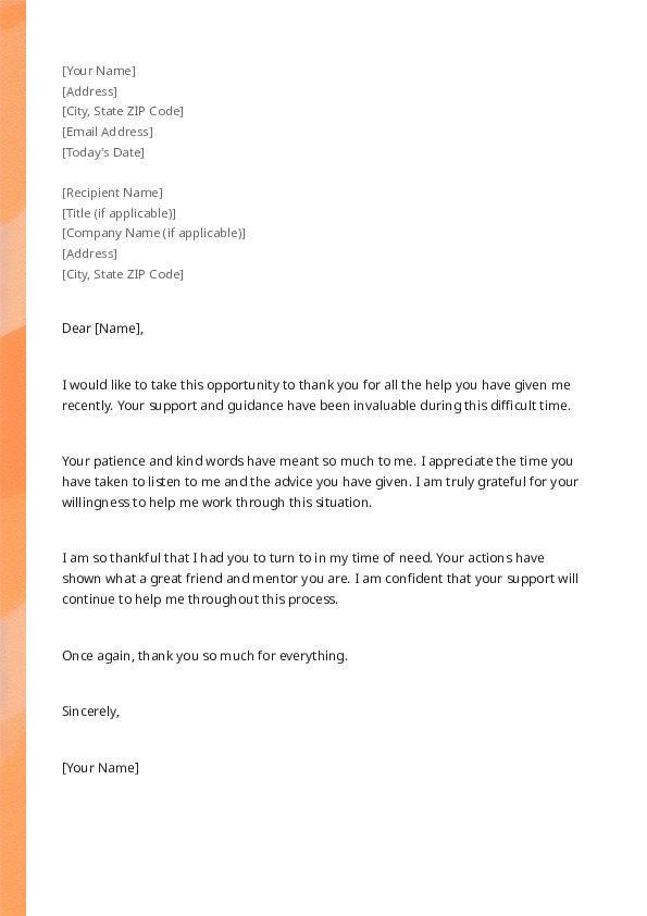 Thank You Letter