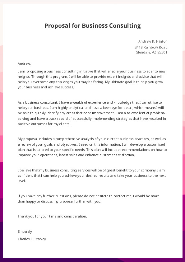 Proposal for Business Consulting