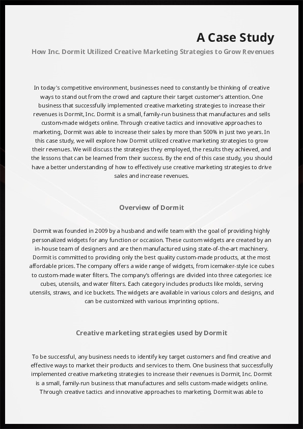 Business Case Study 2