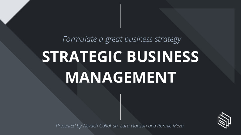 Strategic Business Management