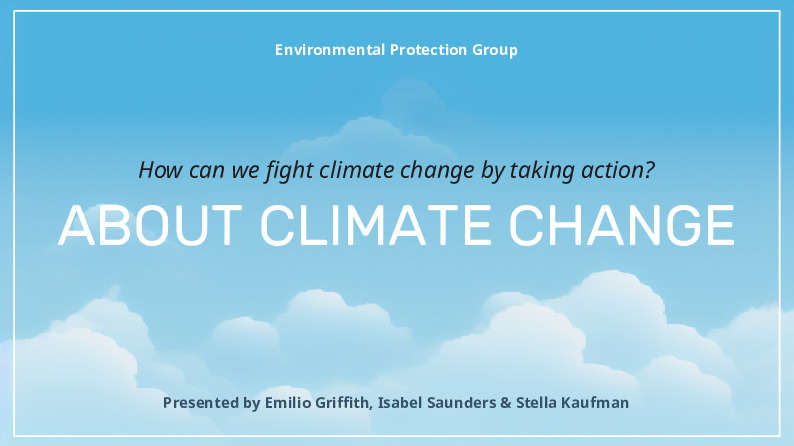 About climate change
