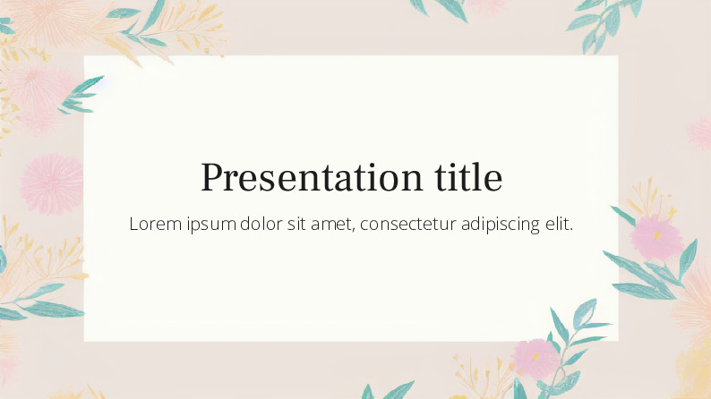 Floral frame on pink background