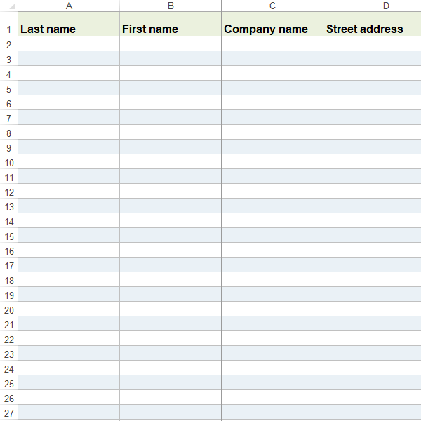 Address List