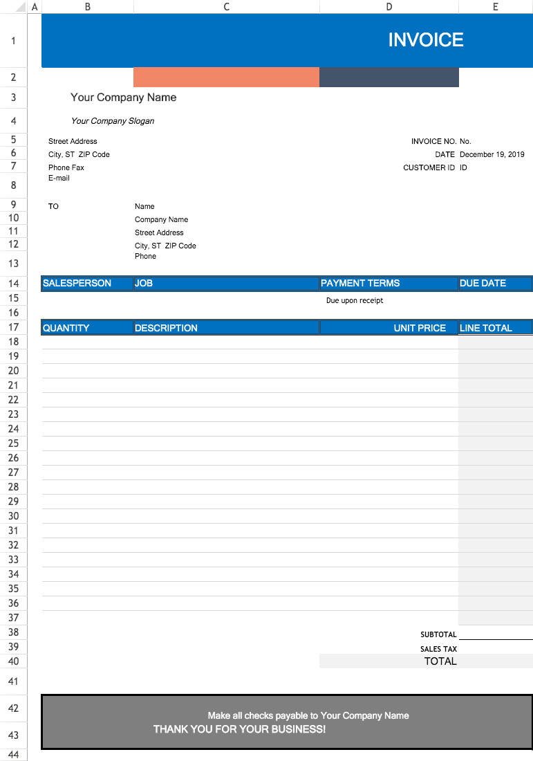 Service Invoice Modern